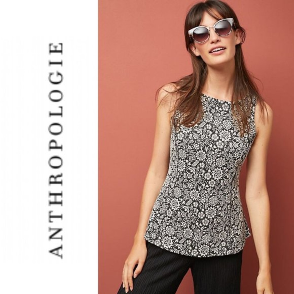 VANESSA VIRGINIA for Anthro Floral Corseted Top